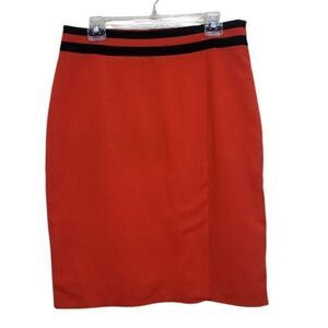 Worthington Women's  Orange and Black Wrap Skirt Size 12